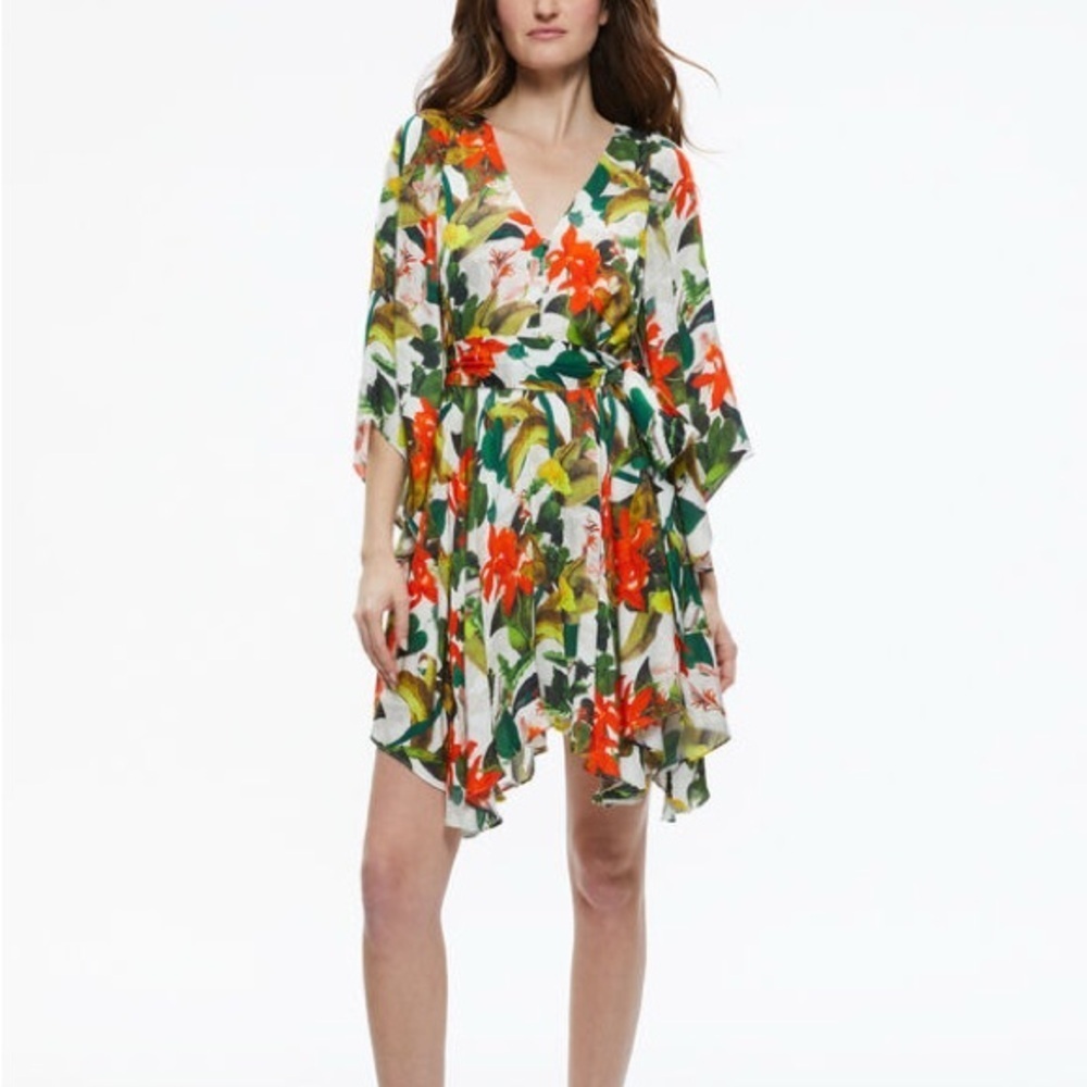 Alice + Olivia Marva Belted Mini Dress